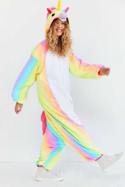KIMU® Onesie Tweety Pak - Maat XL-XXL - Gele Vogel Geel Kostuum Kanarie Jumpsuit XXXL 3XL Geel Volwassenen Dames Heren Fleece Overall Huispak Festival