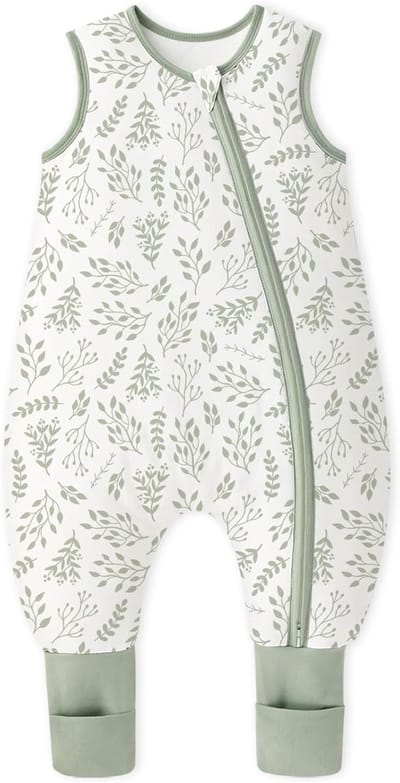 Babyslaapzak met Voeten, 1,5 TOG, Katoenen Winterslaapzak voor Kinderen van 100 cm, Geschikt voor 4-6 Jaar en Babylengte 110-120 cm