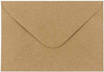 Solidchoice - 50 Stuks B6 Enveloppen Vintage Kraftpapier Zonder Venster