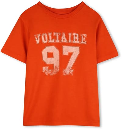 Zadig & Voltaire X60576 T-shirt Met Korte Mouwen Oranje 6 Years Jongen