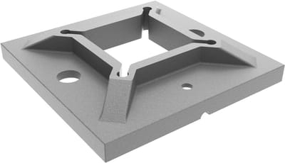 Bodemflens Staal - Paalhouder Hoek - Leuning Monteren - Roestvrij V2A - 40x40x2mm - Metaal