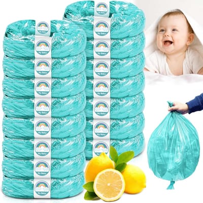 Navulcassettes Luiers - Luieremmer Vulling - Hygiënisch Luiers Opbergen - Geurwerende Folie - 15 Stuks - Blauw