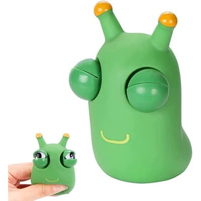 Grappige Grasworm Knijpspeeltje Panda Stressverlichter Fidget Decompressiespeeltje Ogen Knijpspeeltjes Angstverlichting Stressverlichting Slak OneSize