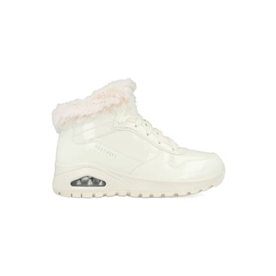 Skechers Uno Rugged Dames Laarzen - Wit - Maat 39