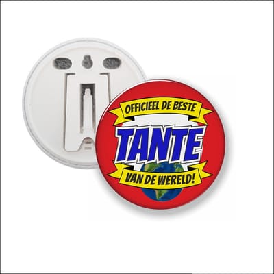 Button Met Clip 58 MM - Officieel De Beste Tante Van De Wereld