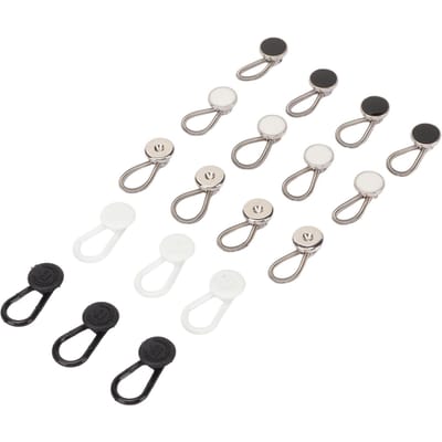 18 PIÈCES Rallonge de Col Multifonctionnelle Réglable Élastique Bouton d'Extension de Cou pour Chemise Pantalon Homme