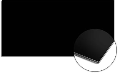 KitchenArt - Pure Black Spatscherm - 120x60 cm - Spatscherm Achterwand Keuken - Spatwand Keuken