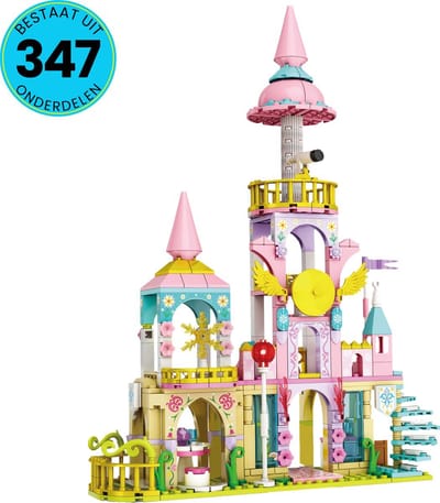 WOMA® Prinsessen Kasteel Speelgoed Set Geschikt Voor LEGO - Vanaf 6 Jaar - 347 Bouwstenen - Bouwset - STEM Speelgoed - Bouwsets - Bouwspeelgoed - Inclusief Handleiding