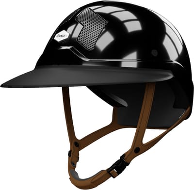 Flex-On Armet Angel Ruiterhelm Glanzend Zwart/Bruin - L