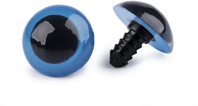 3 paar veiligheidsoogjes voor knuffels diy - blauw iris glanzend - 2 cm - 6 ogen oogjes veiligheidsogen