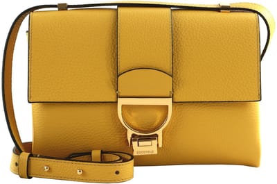 COCCINELLE Leren Schoudertas Arlettis Handbag Soleado Geel