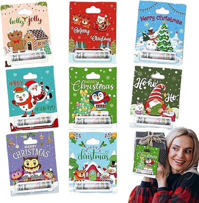 Kerst Wenskaarten - Feestdagen Kaarten - Verstuur Groeten - Duurzaam Gecoat Papier - 10x13cm - Kleurrijk