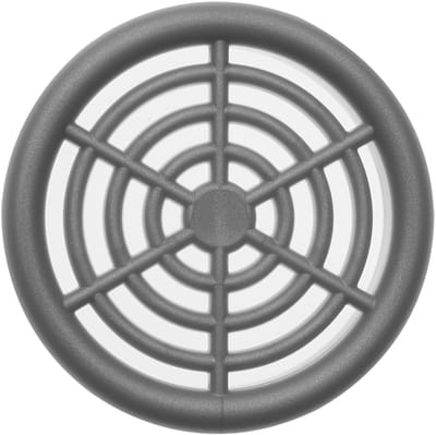SOTECH ventilatierooster Ø 48 mm / inbouw-Ø: 42,9 mm / inbouwdiepte: 6,8 mm Ventilatieroos met sleuven voor inbouw met afdekrand Ventilatie binnen en buiten