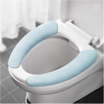 Wc-zitkussen - Toiletzitting hoezen - Badkamer Comfort - Universele Pasvorm - 1 Paar - Grijs