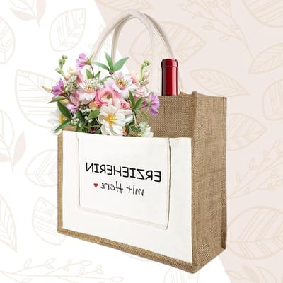 Gepersonaliseerde Jute Tas voor Schilderen, Duurzame Shopper Tote en Cadeautas voor Creatieve Projecten