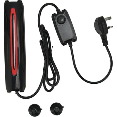 Aquariumverwarmer Quartzbuis Automatische Thermostaatknop Temperatuurregeling Dompelbaar Vistank black