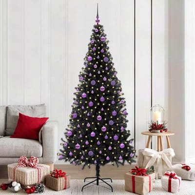 vidaXL - Kerstboom - Zwart - 210 - cm - PVC