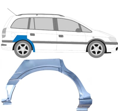 Reparatiepaneel achterspatbord voor Opel Zafira A 1999-2005 / Rechts
