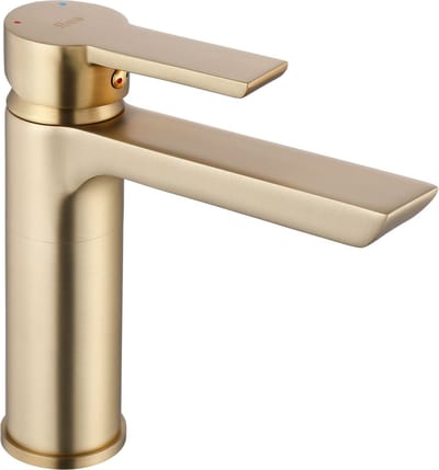 Rea My2021-2Gg Argus Laag - Wastafelkraan - Geborsteld Goud - 14,5 X 4,5 X 16 Cm