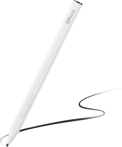 DrPhone ProLogic6 - Actieve Stylus Pen - Tilt Functie - MPP 2.0 - 4096 Drukpunten - Voor o.a. Surface Pro / Surface Laptop /Studio /Go/Book/Duo/HP en Meer - Zilver met Gouden bovenkant