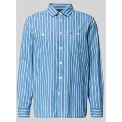 regular fit vrijetijdsoverhemd van puur katoen model 'CHAMBRAY'