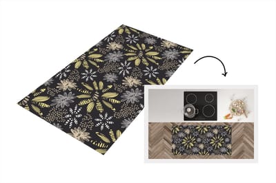 Keukenloper - Loper keuken - Abstract - Bloemen - Patronen - 120x60 cm - Keukenloper vinyl
