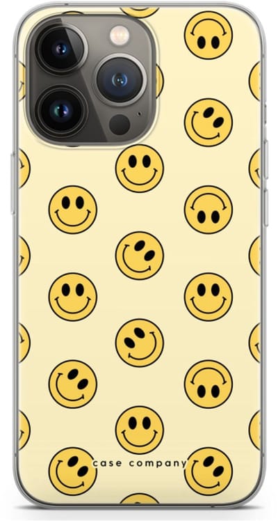 Case Company® - Hoesje geschikt voor iPhone 13 Pro hoesje - Smiley N°2 - Soft Cover Telefoonhoesje - Bescherming aan alle Kanten en Schermrand