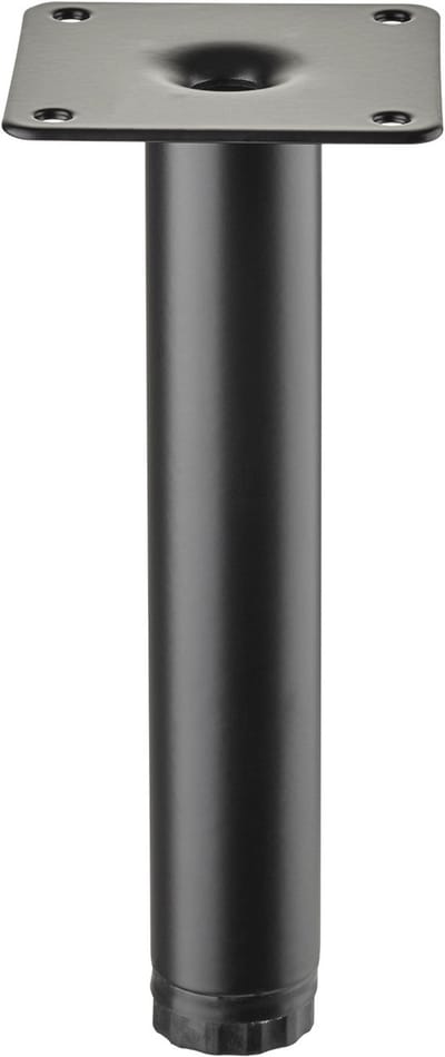 SOTECH-meubelpoot LIMA Hoogte 150 mm, Ø 25 mm In hoogte verstelbaar 10 mm zwart mat Poot onderstel kastpoot