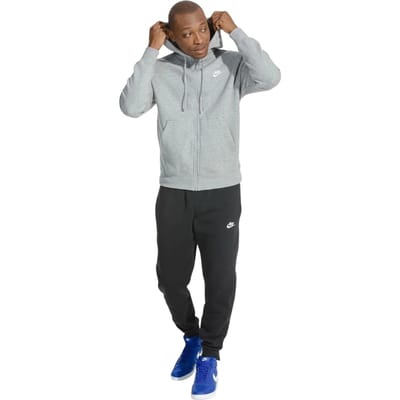 Nike Heren Sportswear Club Volledige Rits Hoodie (Grijs)