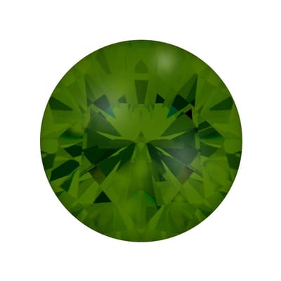 Quiges - Eligo Verwisselbaar Glas geslepen 8 mm Rond Zirkonia Groen voor Zilveren Ring - 8 mm - ER8R019