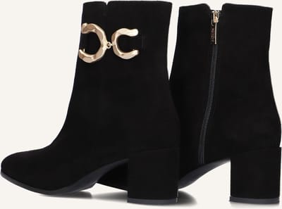 Notre-V 8558 Enkellaarsjes - Enkelboots met rits - Dames - Zwart - Maat 41