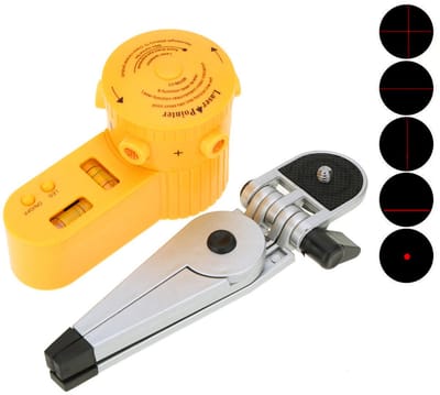 4-in-1 laserwaterpas + zilveren statief – Basiswaterpas – Draaibare laserwaterpas – ABS – Gee