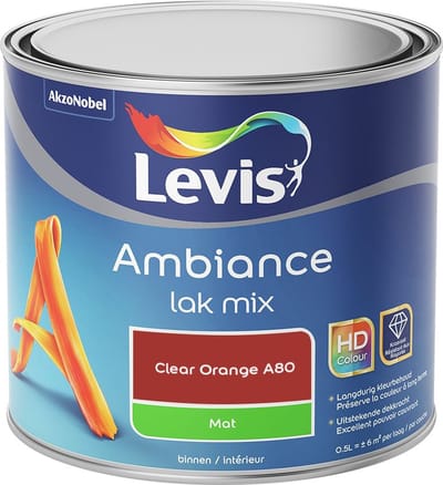 Levis - Ambiance Lak Mat Mix - Clear Orange A80 - Mengverf - 0,5 L
