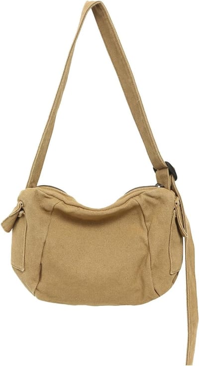 Dames schoudertas van canvas voor dagelijks gebruik en reizen, stijlvolle crossbody tas met voldoende ruimte