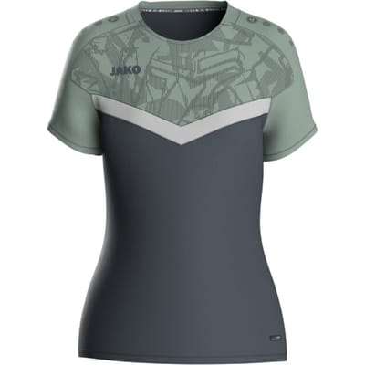 Jako Iconic T-Shirt Dames - Zachtgrijs / Mintgroen / Antra Light | Maat: 42