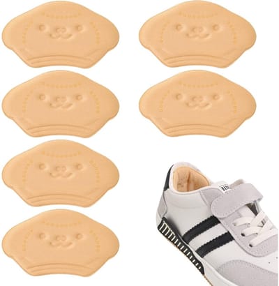 longziming -Kinderschoen hielkussentjes – 6 stuks – Bescherming voor hielen – Geschikt voor te grote schoenen – Inlegzolen met schokdemping – Voor jongens en meisjes – 9 × 5 × 0,6 cm