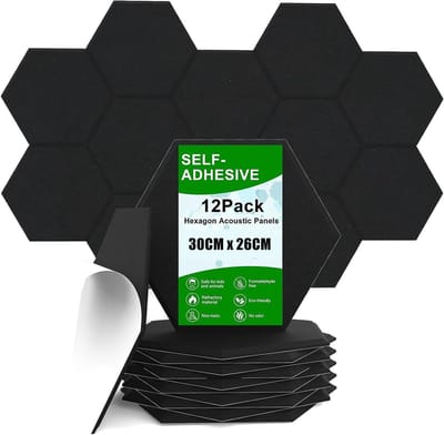 12 Packs Akoestische Absorptie Panelen - Zwart - Geluidsabsorberende Panelen akoestische panelen