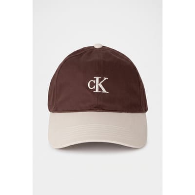 Calvin Klein Monogram Emb Colorblock Cap Chocolate Martini Taglia: OS | Cappelli Outlet | Uomo | Marrone