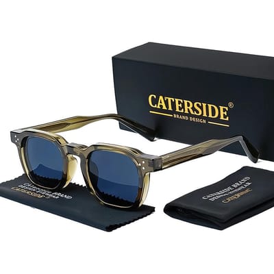 CATERSIDE Mode Mannen Zonnebril Klein Montuur Vierkant Gepersonaliseerd Ontwerp Zonnebril Vrouwen Reizen Feest Zakelijk Festival Cadeau AS picture show