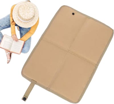 Opvouwbaar Zitkussen - Reis Kussen - Outdoor Activiteiten - Waterdicht 3-laags Design - 39.5 x 28.5 cm - Beige