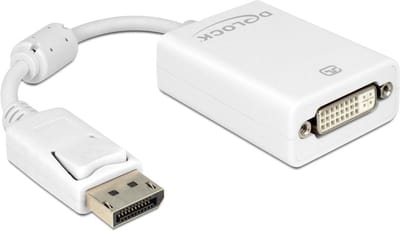 Delock - DisplayPort naar DVI Beeldscherm Adapter - wit