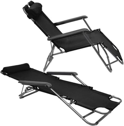 2-in-1 Zonnebedden voor Buiten - Opvouwbare Zero Gravity Stoelen (Set van 2)
