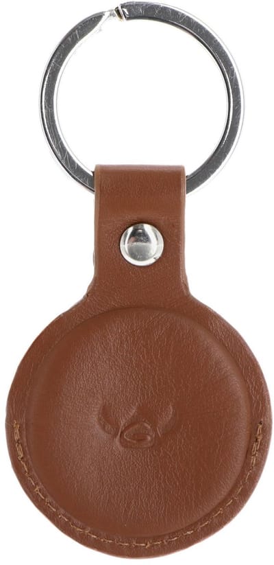 Golden Head Leren sleutelhanger Polo Schlüsselanhänger für AirTag 5114 Cognac bruine