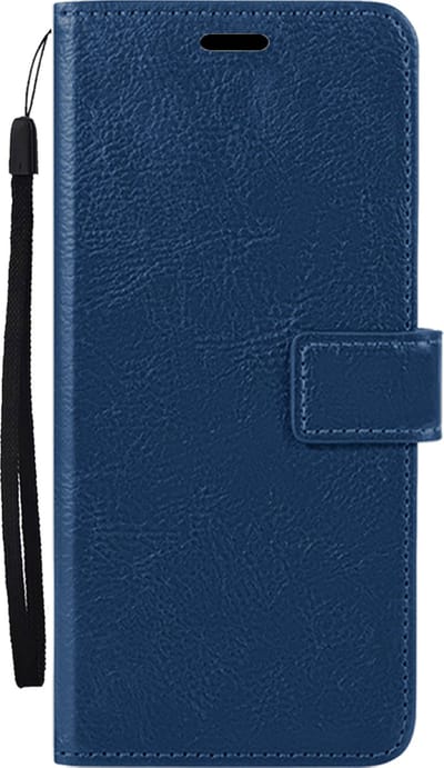 Hoes - Met Pasjeshouder - Geschikt voor Samsung Galaxy A27 - Luxe Bookcase Portemonee - Flip Case - Kunstleer Book Case - Flipcase - Book Cover - Walletcase - PortemonneeHoes - Donkerblauw
