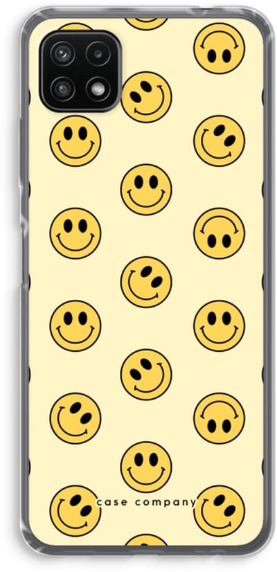 Case Company® - Hoesje geschikt voor Samsung Galaxy A22 5G hoesje - Smiley N°2 - Soft Cover Telefoonhoesje - Bescherming aan alle Kanten en Schermrand