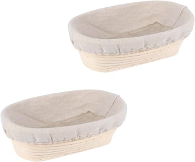 Brood Rijs Vorm - Zuurdesem Mand - Brood Bakken - Natuurlijk Rotan - 25 x 15 x 8.5 cm - Natuurlijk