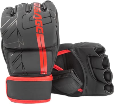 Bovista MMA Handschoenen - Gloves - Sparring Handschoenen - Heren - Dames - Grappling - Bokshandschoenen - Zwart - Rood
