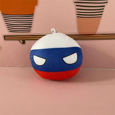 Peluche 10cm Polandball Mexique Ukraine Allemagne Countryball Poupée en Peluche Pendentif Décoration de Maison 10cm