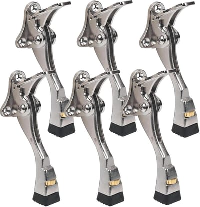 Heavy Duty Kickdown Deurstopper - Verstelbare Deurstandaard met Rubberpunt en Muurbeschermers - Ideaal voor Brede Zware Deuren