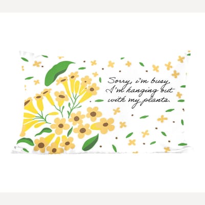 Sierkussens - Kussentjes Woonkamer - 60x40 cm - Quotes - Sorry I'm busy I'm hanging out with my plants - Spreuken
